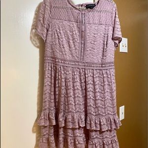 Lane Bryant Lavender Purple Lace Dress 16